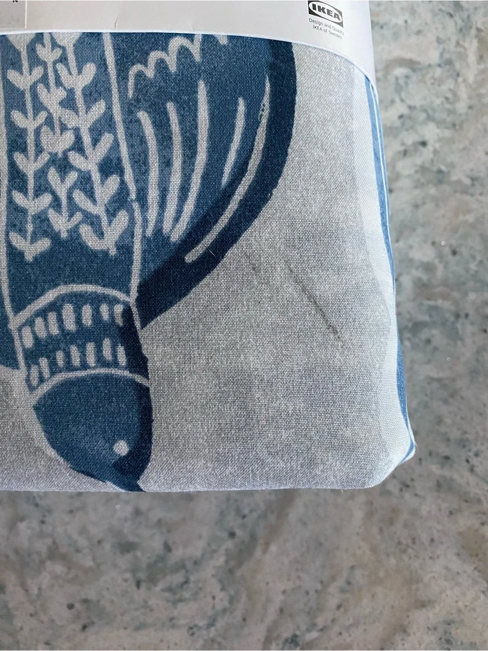 IKEA BITTERSÖTA King Duvet Cover set with Blue Bird Print